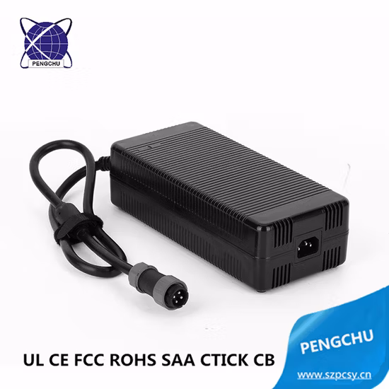 Fuente de alimentación del interruptor del adaptador de CA CC de escritorio de 432W 12V 36A con alto PFC (conector impermeable de 4 pines)