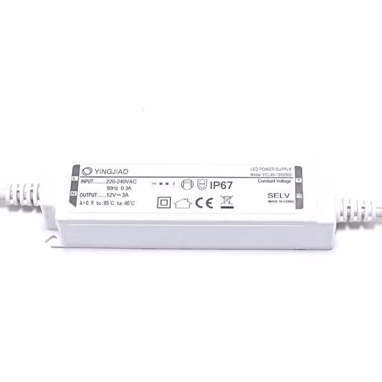Fabricante de fuentes de alimentación Fuente de alimentación impermeable Pfc con controlador LED de voltaje/corriente constante de 40 W